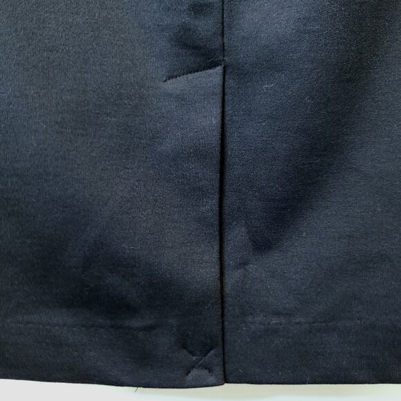 VTG Charter Club Pencil Skirt Sz 10 Skinny Belt Black Zip Slit Career Retro NEW - Picture 6 of 13